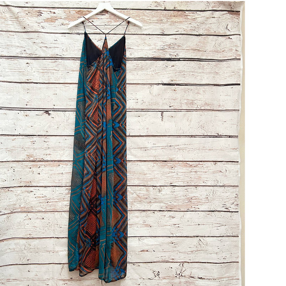 RVCA Tribal Print Maxi Dress Sz M - Picture 3 of 10